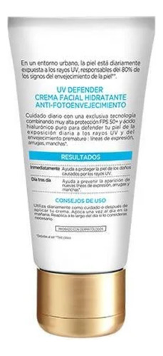 L'oréal Paris Uv Defender Protector Solar Hidratación 50fps