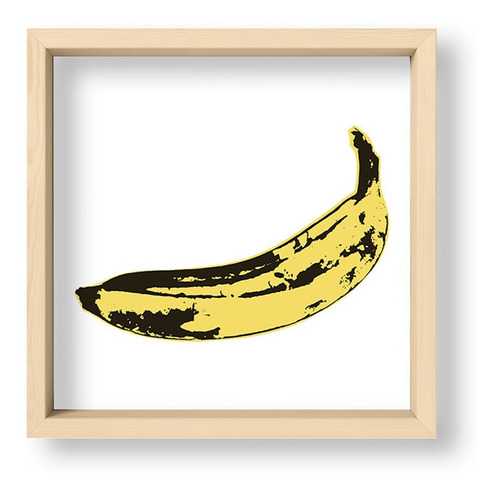 Cuadros Para La Casa 20x20 Box Natural Warhol Banana