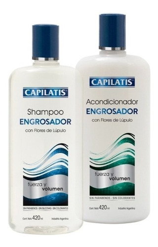 Shampoo + Enjuague Capilatis Engrosador Para Cabellos Finos