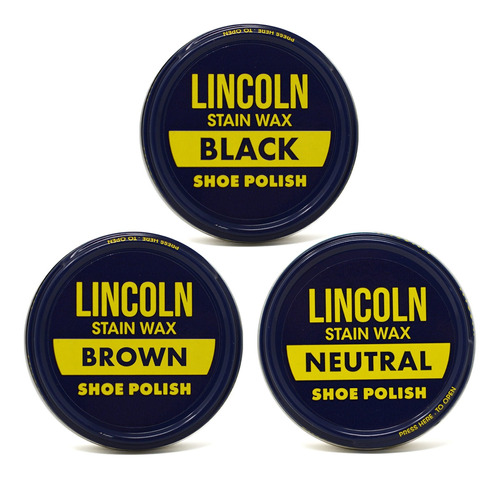 Lincoln Stain Wax Betun Negro, Marron, Variedad Neutral 3 Fl
