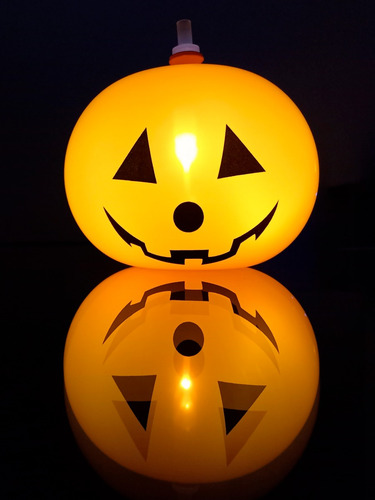Set Kit 5 Globos Inflable Calabaza Con Luz Halloween