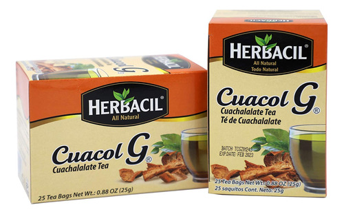 Herbacil Cuacol G, T Con Corteza De Cuachalate, Ayuda A Aliv