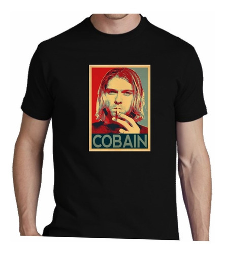 Remera Nirvana Kurt Donald Cobain Stencil