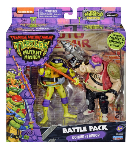 Paquete Doble Con Figuras De Las Tortugas Ninja C/ Escenario