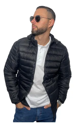 Campera Inflable Hombre Abrigada Con Capucha Desmontable