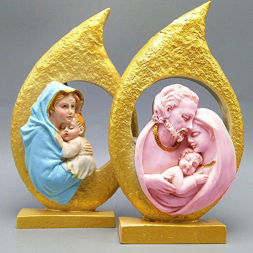 Figura Religiosa Decorativa En Molde De Resina Epoxídica (2