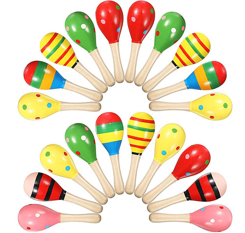 Maracas De Madera Para Niños Sonajeros De Percusión Manual D
