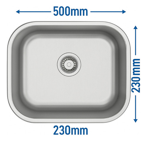 Cuba Inox Smarthome 430 No2 56x34x17 C/ Válvula E Sifão