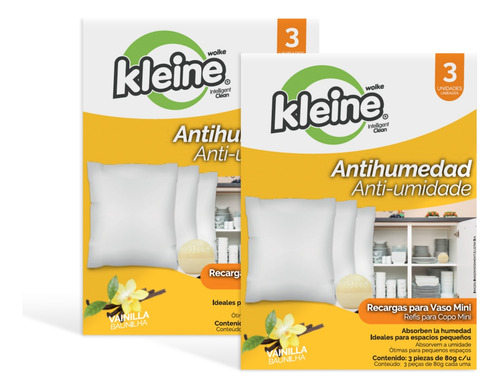 Absorbente Humedad Pack X2 Recargas Mini Vainilla Kleine