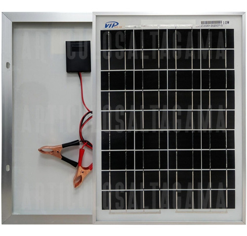 Panel Solar 10 Watts 17 Voltios Con Pinzas Energía Renovable