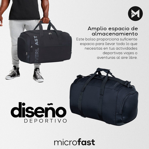 Imagen 3 de 8 de Bolso Deportivo Everlast Original Urbano Viaje Gim Reforzado