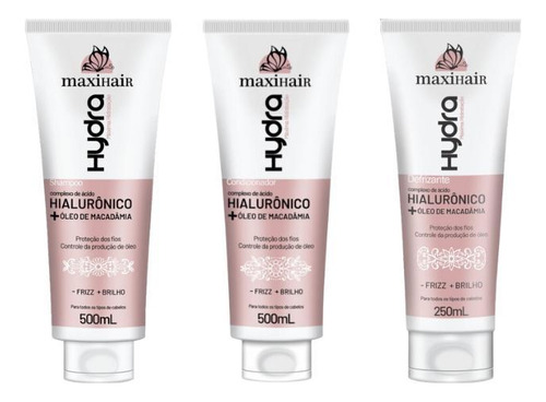 Kit Hialuronico+oleo De Macad Maxihair Shamp+cond+defrizante