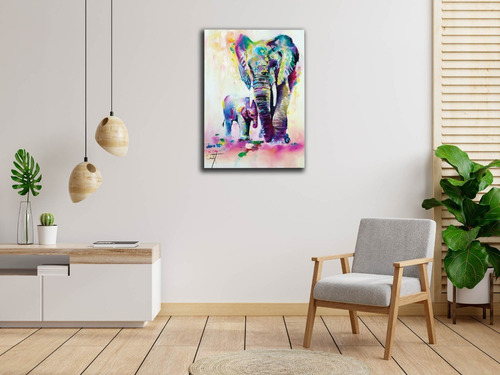 Imagen 3 de 3 de Cuadro 70x50 Cms Decorativo Elefante3