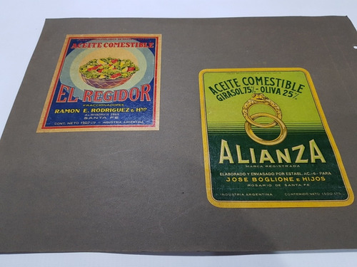 Imagen 2 de 9 de Antiguas Etiquetas Vino Y Aceite 1940 Muestrario Mag 58101