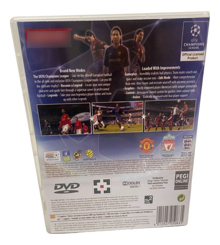 Pes 2009 Play 2 Com Capa E Pôster Ps2