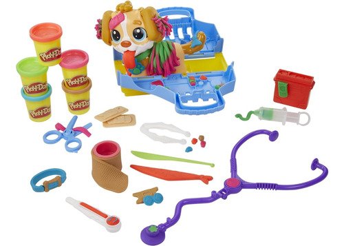 Play-doh 5 Kit Veterinario Con Cachorro De Juguete Incluido 