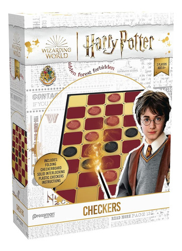 Pressman Harry Potter Checkers - Tablero De Ajedrez Plegable