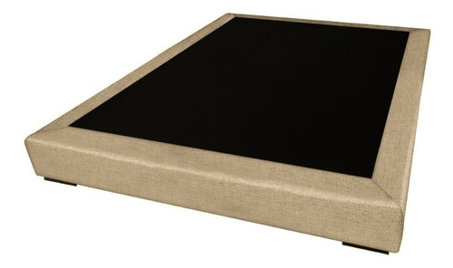 Base box Elite Base de individual color beige en terciopelo / lino