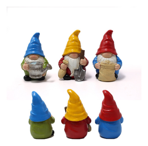 Nuevo Set De 3 Piezas De Resina Dwarf Elf Dwarf Creative Gar