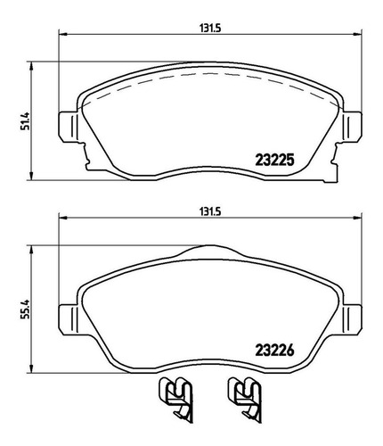 Imagen 2 de 7 de Balatas Cerámicas Brembo (d) Chevrolet Tornado 04-18 Corsa