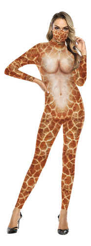 Mono Con Estampado De Animales Para Mujer, Traje Zentai De Catsuit De Halloween