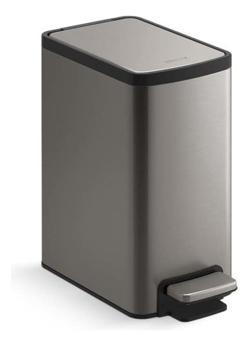 Cubo De Basura Con Tapa, 1.6 Galones, 6 Litros, Acero Inoxid Acero Inoxidable