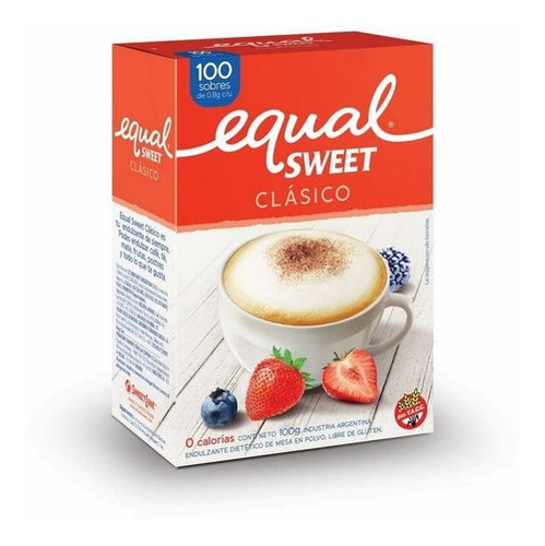 Equal Sweet Clásico Edulcorante Polvo X 100 Sobres