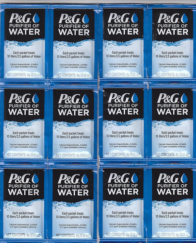 Paquetes Purificadores De Agua Portátiles. Paquetes De Polvo