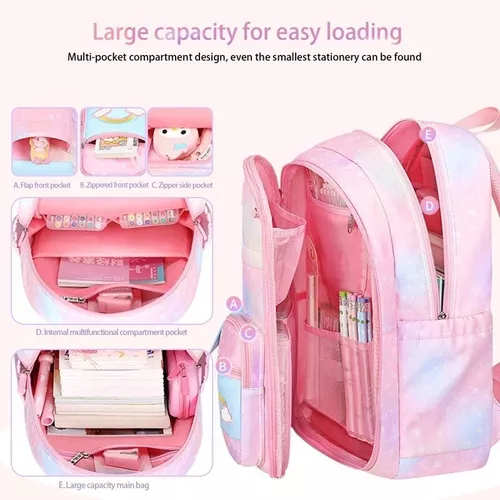 Mochila escolar Likëpink Arcoíris impermeable