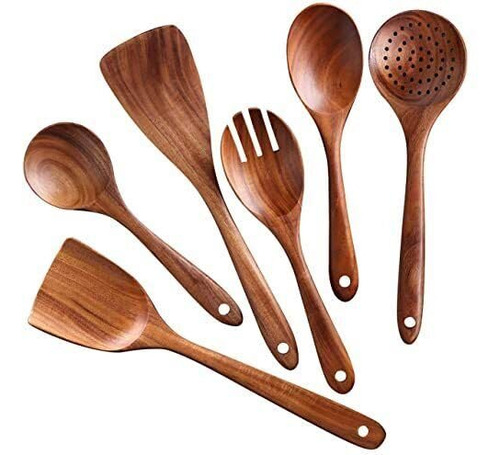 Cucharas De Madera, Utensilios Para Cocinar, Espátula Inclui
