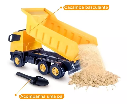 Brinquedo infantil caminhao basculante com controle remoto