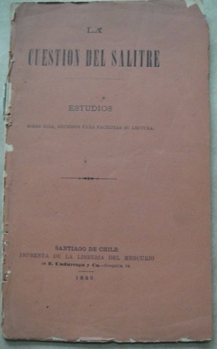 Cuestión Del Salitre 1880 Estudios