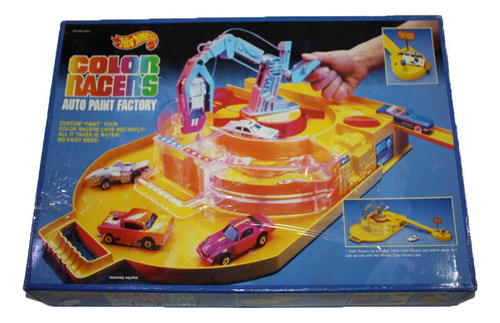 Vintage Hot Wheels Color Racers Auto Paint Factory Playset 