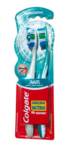 Pack X 2 Cepillo Dental Colgate 360* Original Medio