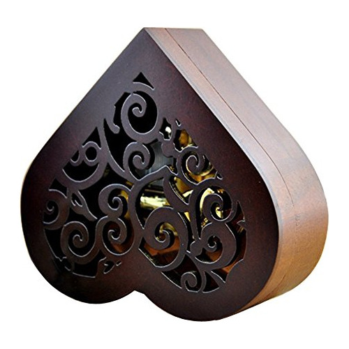 Caja Musical De Cuerda De Madera Grabada Antigua, Caja ...