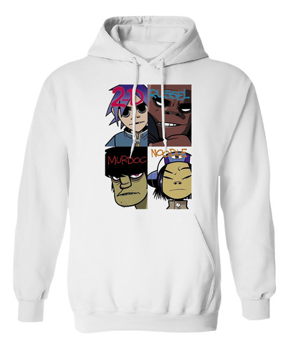 Sudadera Con Gorro Banda Gorillaz 2-d Noodle Murdoc Russel