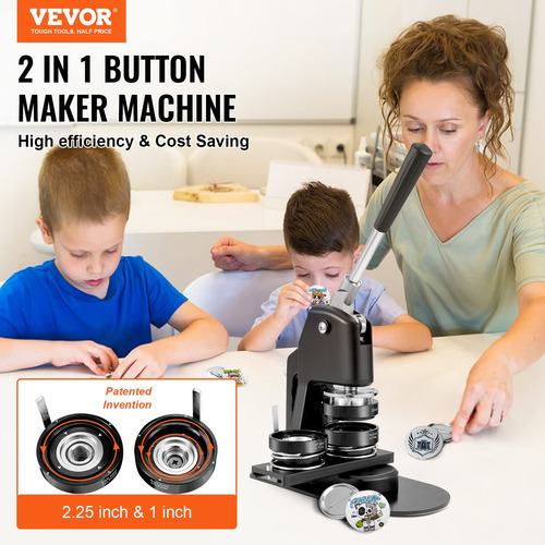 Kit De Prensa Perforadora Button Maker Machine Vevor De 1+2.