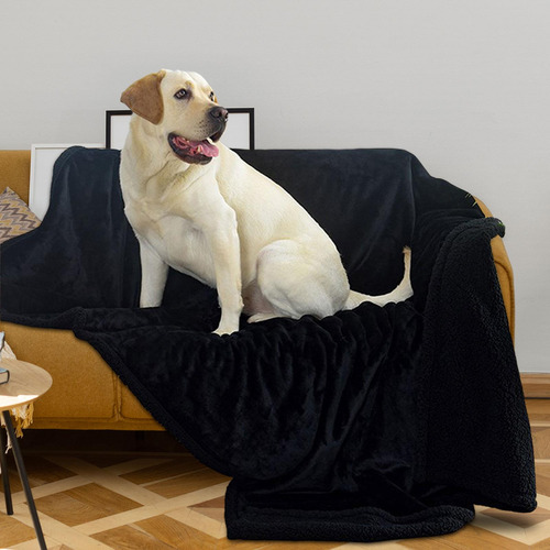 Manta Para Perro, Impermeable, De Franela, Para Negro S
