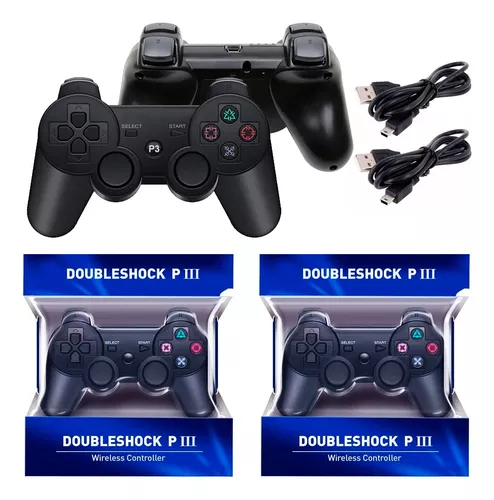 Controle sem fio para playstation 2, joystick dupla vibração, choque, usb,  pc, controle de jogos