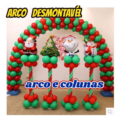 Imagem 1 de 10 de Arco Desmontavel 1+2 Base Plastica Decoração Balões+brindes
