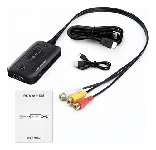 Convertidor Rca A Hdmi Adaptador Compuesto A Hd