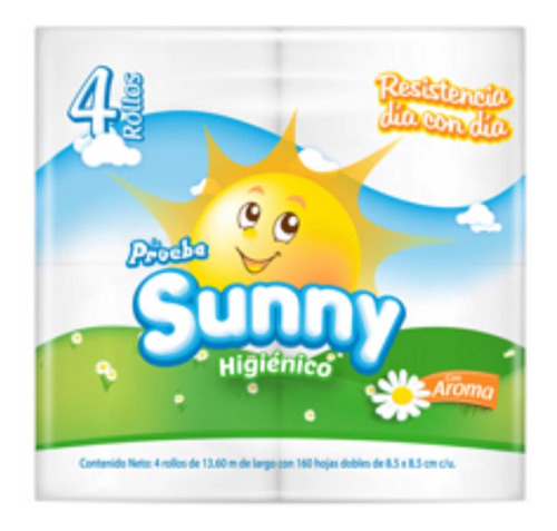 Papel Higiénico Sunny 4 Rollos De 160 Hojas C/u