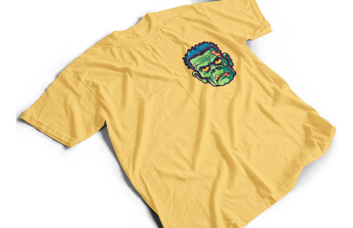 Camiseta De Algodón Logo Escudo De Frankenstein Full Color