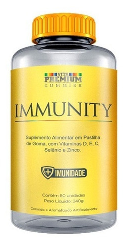 Suplemento Alimentar Immunity Vita Premium Gummies C/60 Full