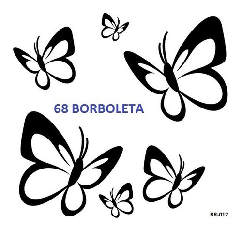 Adesivo Decorativo De Parede 68 Borboletas -cozinha - Quarto