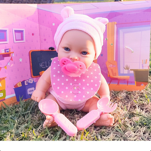 Boneca Bambola Baby's Papinha 23cm Com Acessórios
