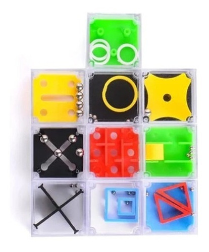 Mini Cubos Iq, 12 Cubos Juego Ingenio Y Habilidad Mental