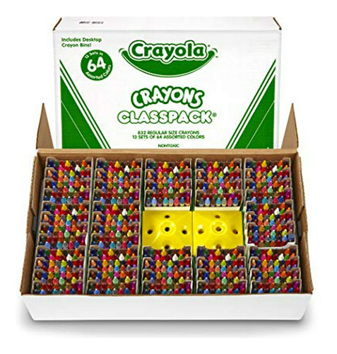 Crayola Crayon Classpack, Tamaño Reg, 64 Colores, Paquete De