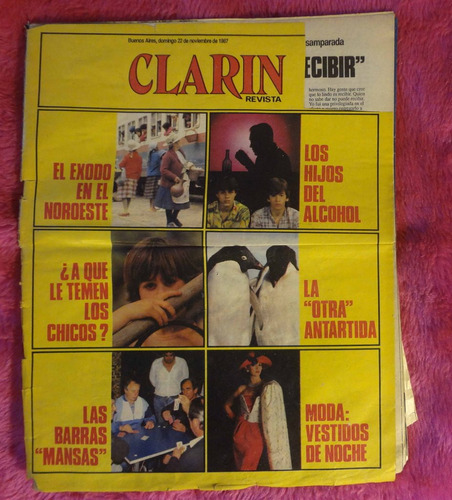 Clarín Revista Nov. 1987 Luis Alberto Spinetta Olga Zubarry 