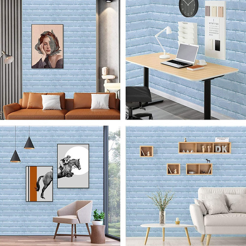 Revestimiento Pared Adhesivo 3d Ladrillo Niño Pack X 10